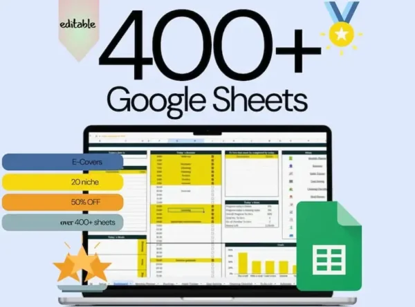 400 Google Sheets & Canva Planners